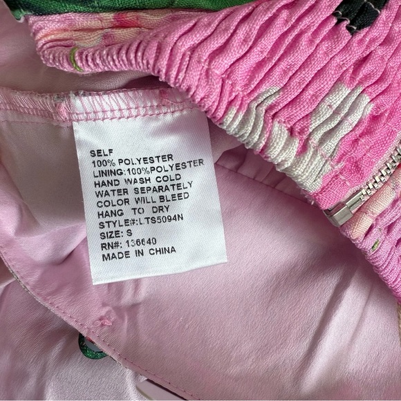 NWT L’ATISTE Pink Ombré Floral Butterfly Lace Up Maxi Skirt Top Matching Set S - Picture 11 of 13